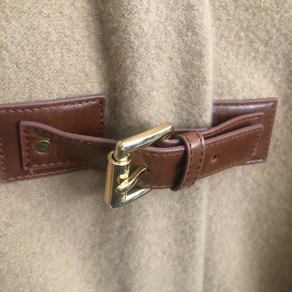 Michael Kors NWT Dolman Tan Wool Buckle Coat - Picture 6 of 8
